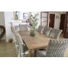2.4m Reclaimed Teak Mexico Dining Table with 6 Latifa Chairs & 2 Armchairs - 4